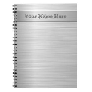 Brushed Steel Effect - Notepad Notebook