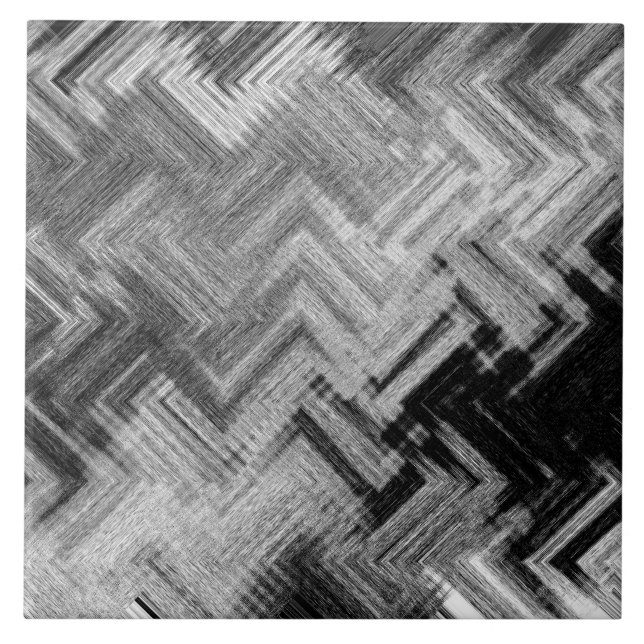 Brushed Steel Large Ceramic Tile by C.L. Brown (Front)