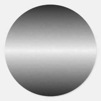 Brushed Steel Round Sticker