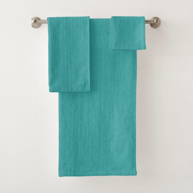 Brushed Teal Metal Look kash001 Bath Towel Set (Insitu)