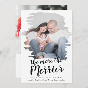 Brushed The More The Merrier Birth Announcement