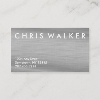 Brushed titanium metal texture business cards