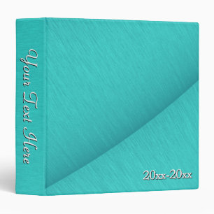 Brushed Turquoise Contour Name and Date Binder