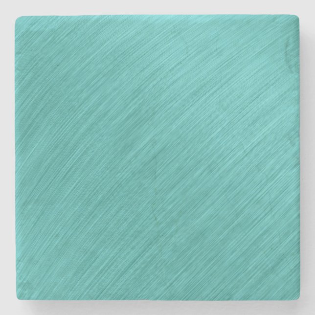 Brushed Turquoise Delight Stone Coaster (Front)