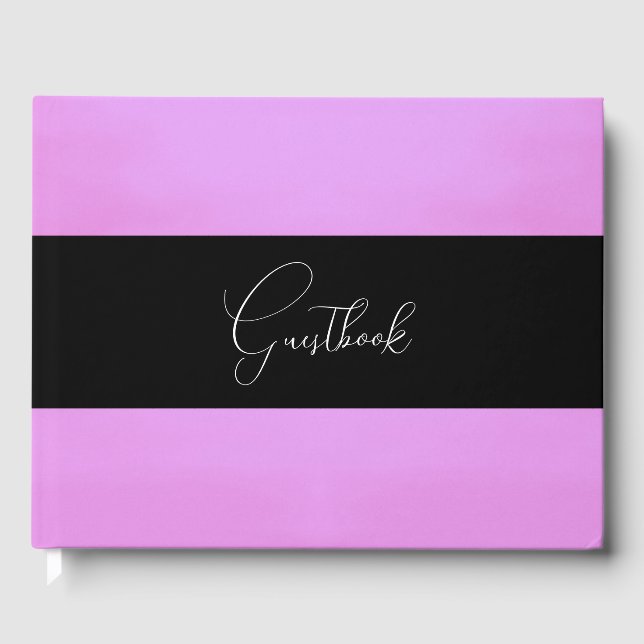 Brushed Watercolor Texture Wedding Guest Book (Front)