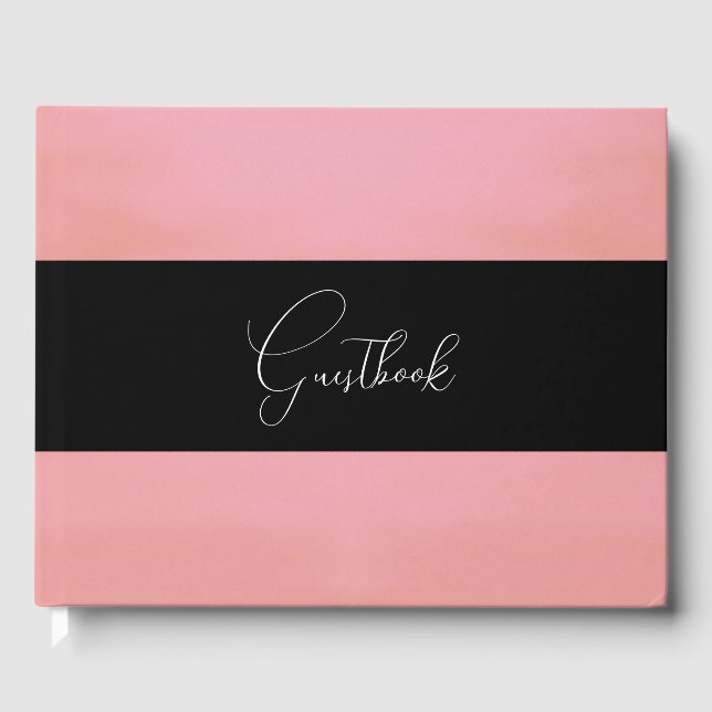 Brushed Watercolor Texture Wedding Guest Book (Front)