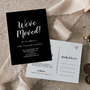 Brushed We've Moved Moving Announcement Postcard