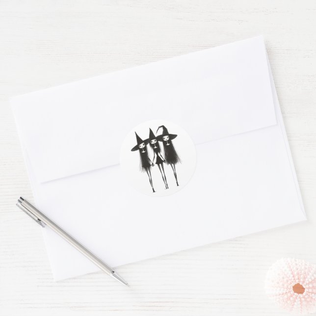 brushes classic round sticker (Envelope)