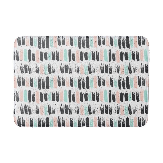 Brushes & Ink Strokes Pattern Bath Mat (Front)