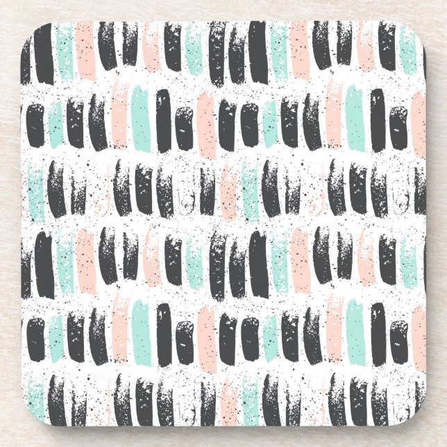 Brushes & Ink Strokes Pattern Coaster (Front)