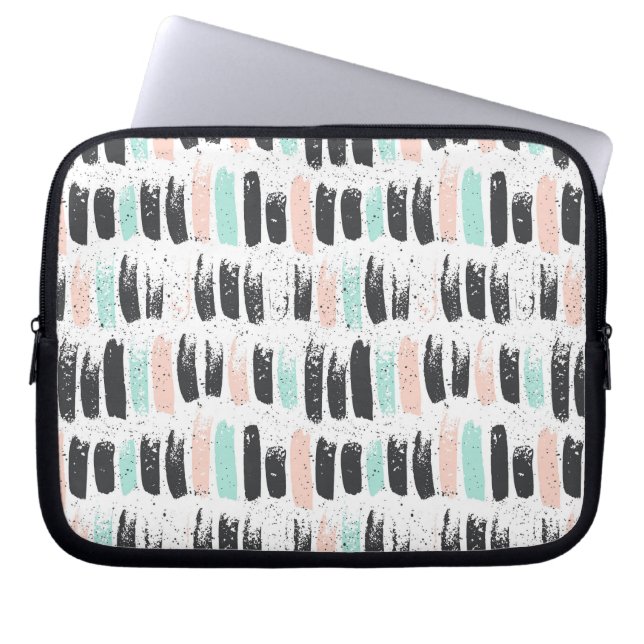 Brushes & Ink Strokes Pattern Laptop Sleeve (Front)