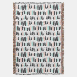 Brushes & Ink Strokes Pattern Throw Blanket