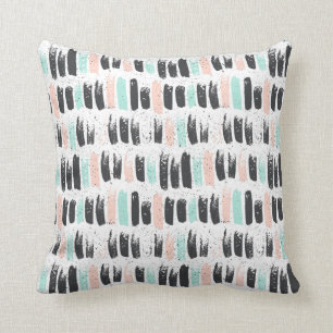 Brushes & Ink Strokes Pattern Throw Pillow