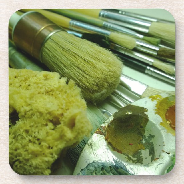 Brushes & Paint Coaster (Front)