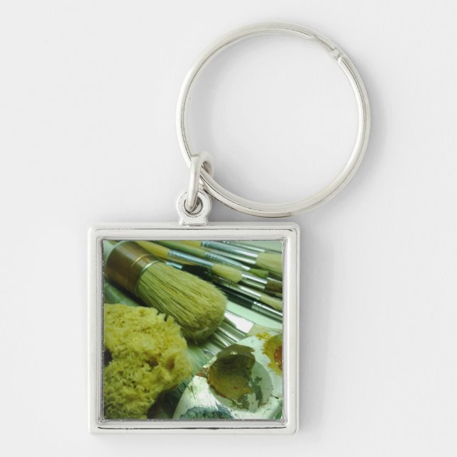 Brushes & Paint Keychain (Front)