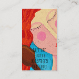 Brushing Her Hair Stylist Business Card