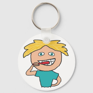 Brushing Teeth Keychain