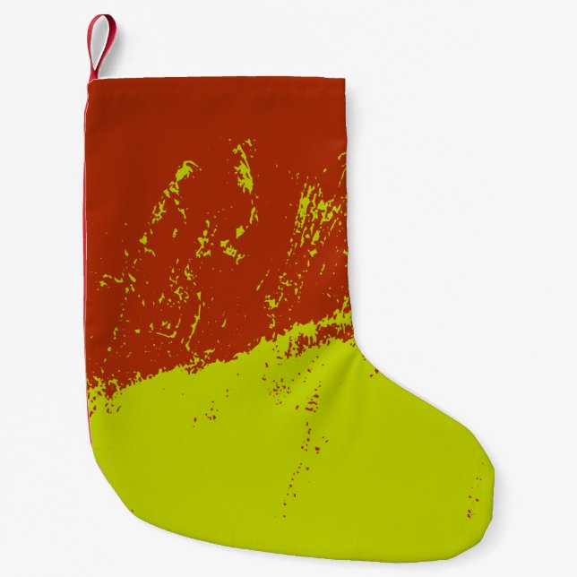Brushstroke 6 small christmas stocking (Front)