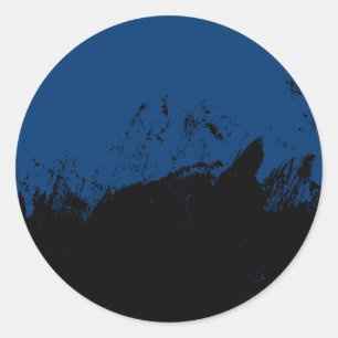 Brushstroke 8 classic round sticker