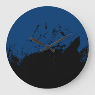 Brushstroke 8 large clock