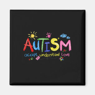 Brushstroke Autism Awareness Accept Understand Lov Magnet