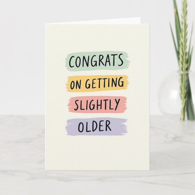 Brushstroke Birthday Card (Front)
