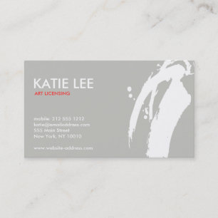 BRUSHSTROKE BLANC No 2 Carte de visite