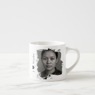 Brushstroke design for your image and text espresso cup