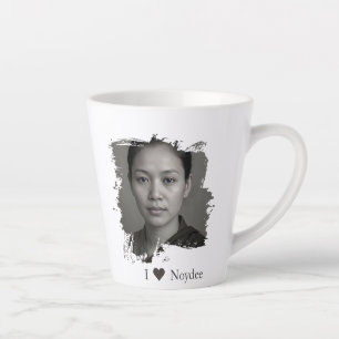 Brushstroke design for your image and text latte mug