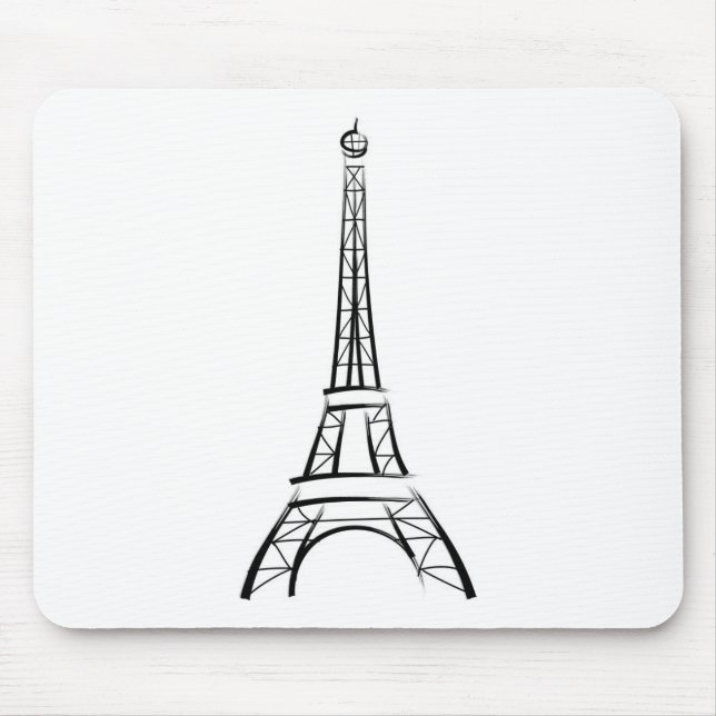 Brushstroke Eiffel Tower Mouse Pad (Front)