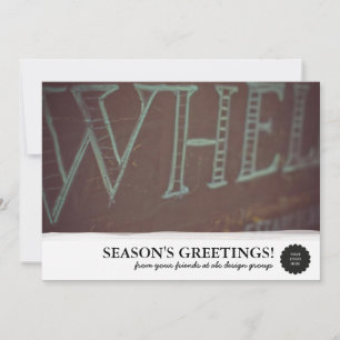 Brushstroke Frame Flat Holiday Card