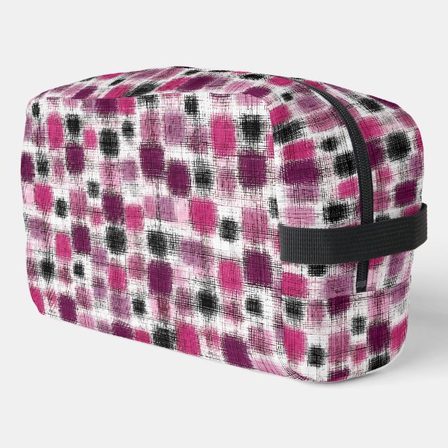 Brushstroke Grid Cosmetic Dopp Kit (Left Corner)