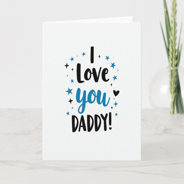 Brushstroke I Love Daddy Card (Front)