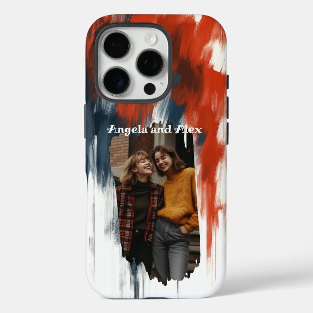 Brushstroke Photo Case-Mate iPhone Case (Back)