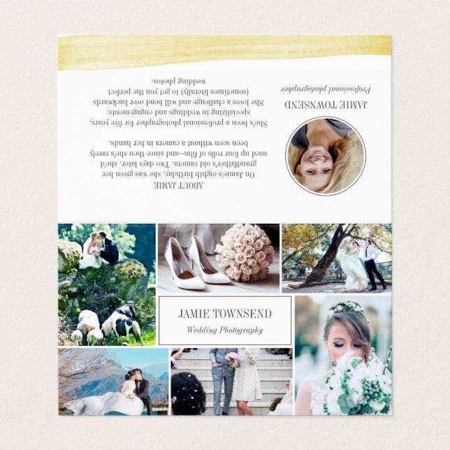 Brushstroke - Photos Professional Photographer Business Card (Outside Unfolded)