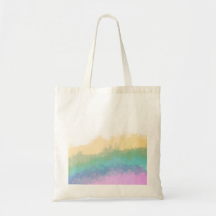 Brushstroke rainbow watercolour tote bag