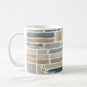 Brushstroke Stripe Coffee Mug with Artistic Flair