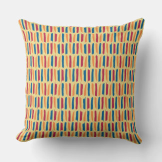 Brushstroke Stripe Throw Pillow – Boho Style