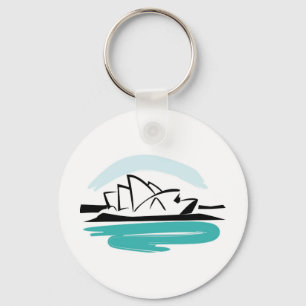 Brushstroke Sydney Destination Keychain
