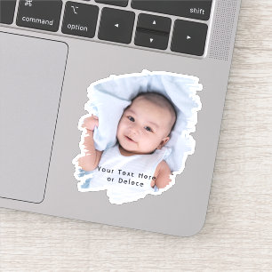 Brushstrokes & Simple Typography Cute Photo Vinyl