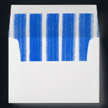 Brushstrokes Stripes Blue Custom Bar Bat Mitzvah Envelope<br><div class="desc">Perfect CUSTOM envelope to announce a bat mitzvah, bar mitzvah or other Jewish celebration! Hand made abstract art with loose brushstrokes for you on the inside of the envelope. FULLY CUSTOMIZABLE! Click on “Personalize” above to edit the text. Click "edit using design tool" to adjust the fonts, colours and placements...</div>