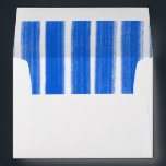Brushstrokes Stripes Blue Custom Bar Bat Mitzvah Envelope<br><div class="desc">Perfect CUSTOM envelope to announce a bat mitzvah, bar mitzvah or other Jewish celebration! Hand made abstract art with loose brushstrokes for you on the inside of the envelope. FULLY CUSTOMIZABLE! Click on “Personalize” above to edit the text. Click "edit using design tool" to adjust the fonts, colours and placements...</div>