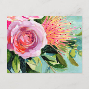 Brushy Floral I Postcard