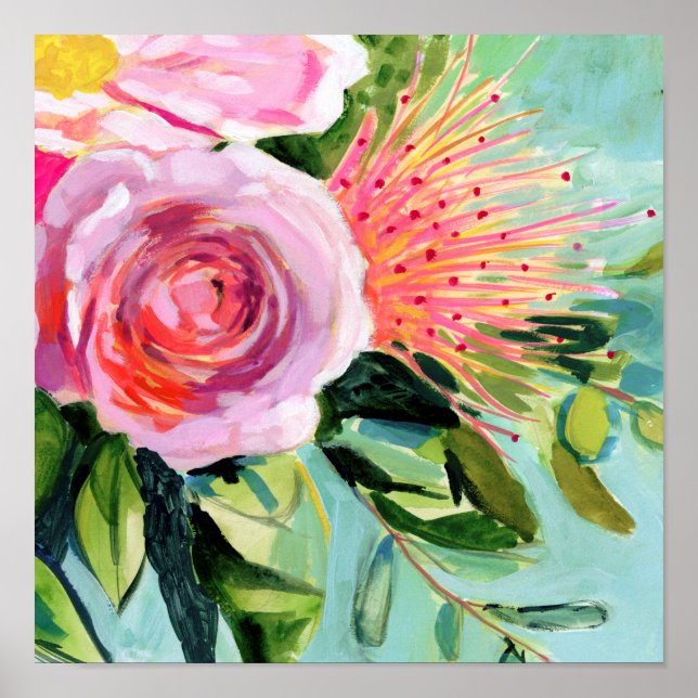 Brushy Floral I Poster (Front)