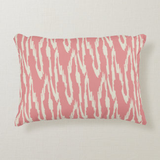 Brushy Ikat Blush & Off White Accent Pillow