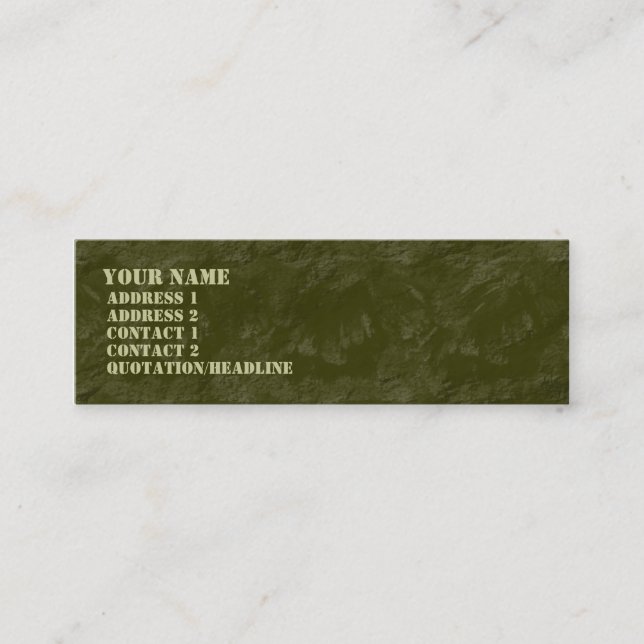 Brushy Rock Mini Business Card (Front)