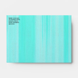 Brushy Turquoise Painted Canvas Texture Effect Envelopes