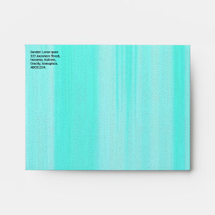 Brushy Turquoise Painted Canvas Texture Effect Envelopes