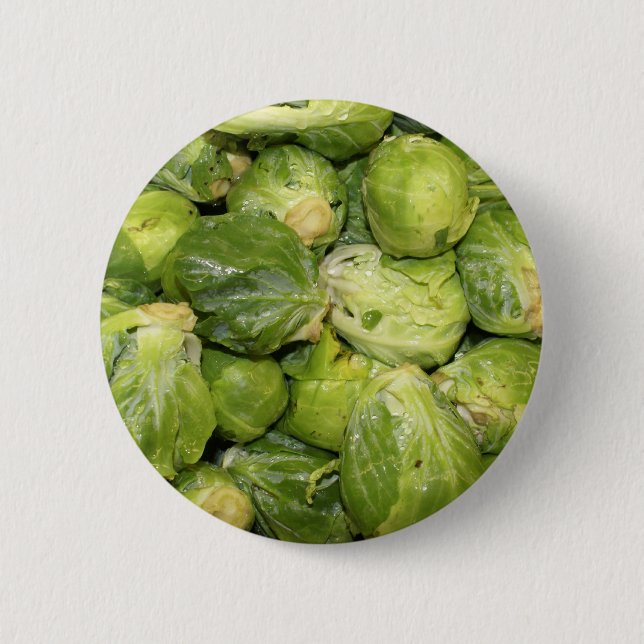 Brussel Sprouts 2 Inch Round Button (Front)
