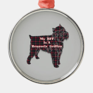 Brussells Griffon BFF Metal Ornament